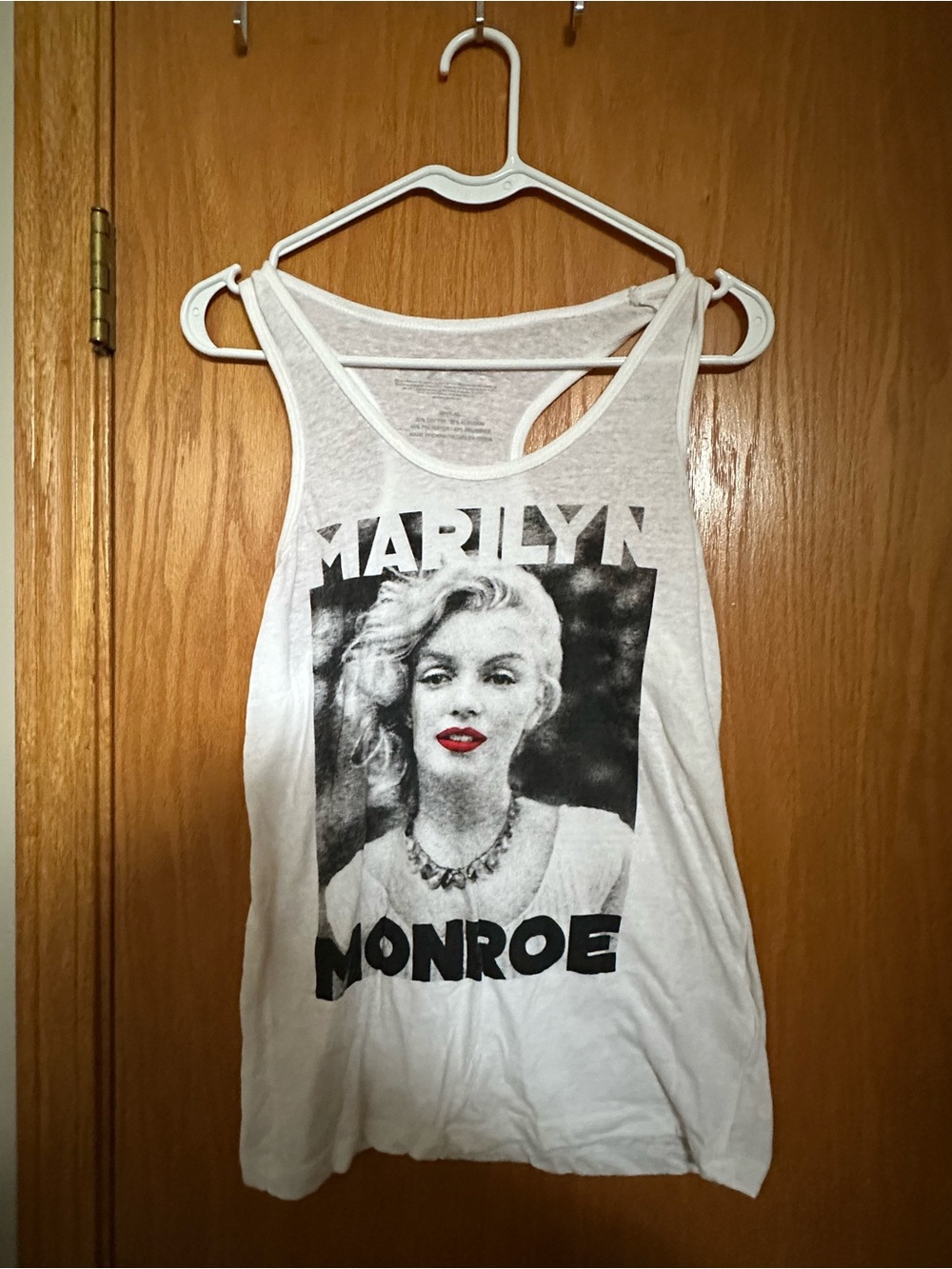 White Marilyn Monroe Graphic Tank Top